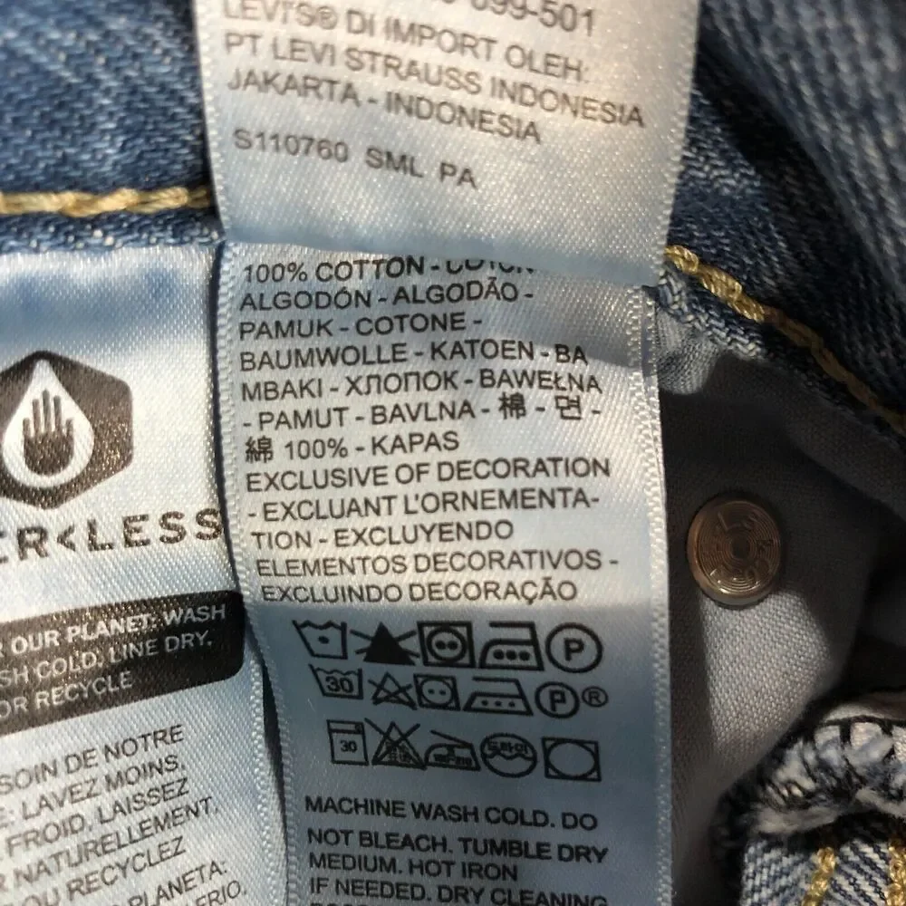 NEW Levi's '94 Baggy Jeans Womens 27 x 31 Straight Leg Distressed Blue Denim 90s